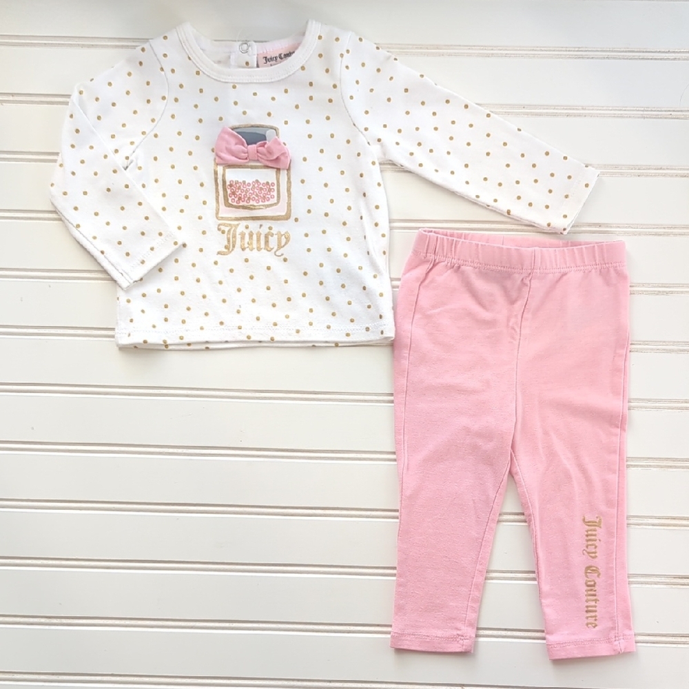 Juicy Couture White and Pink Baby Set